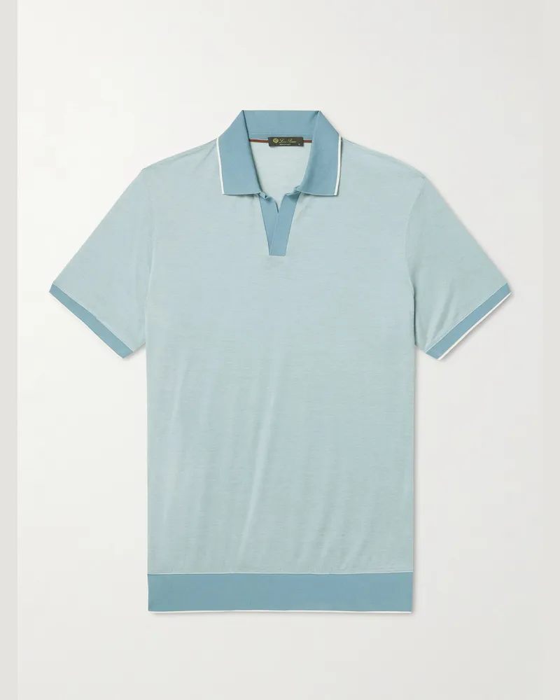 Loro Piana Polohemd aus Baumwolle Blau