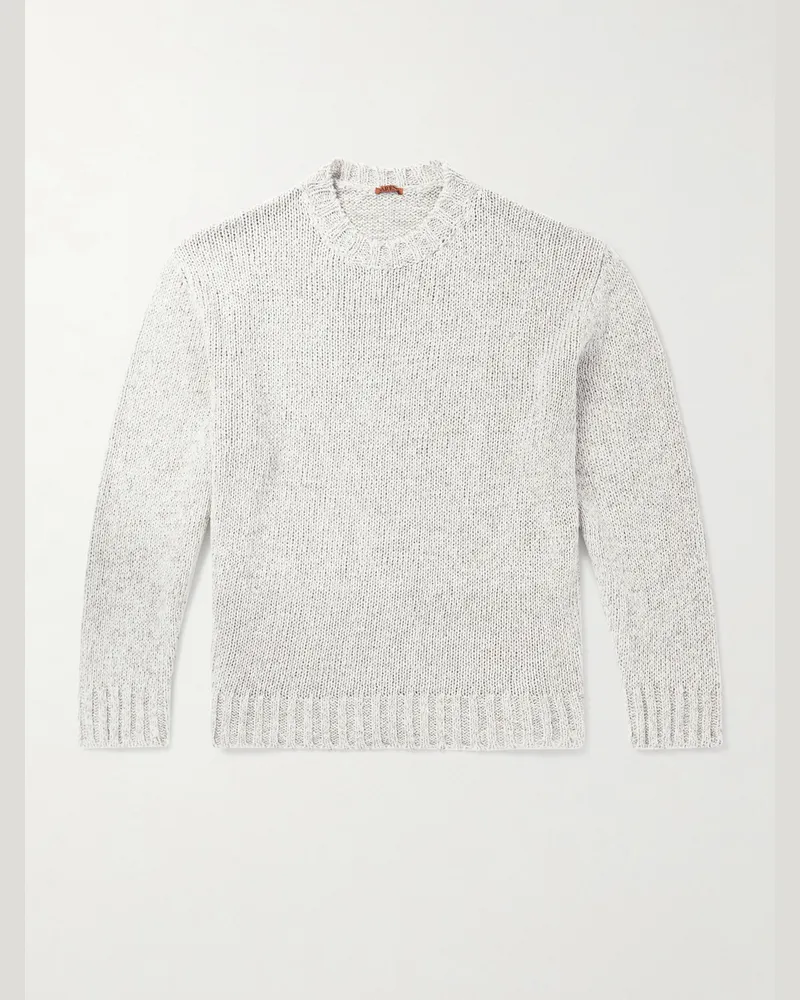 BARENA Caloma Linen and Cotton-Blend Sweater Neutrals