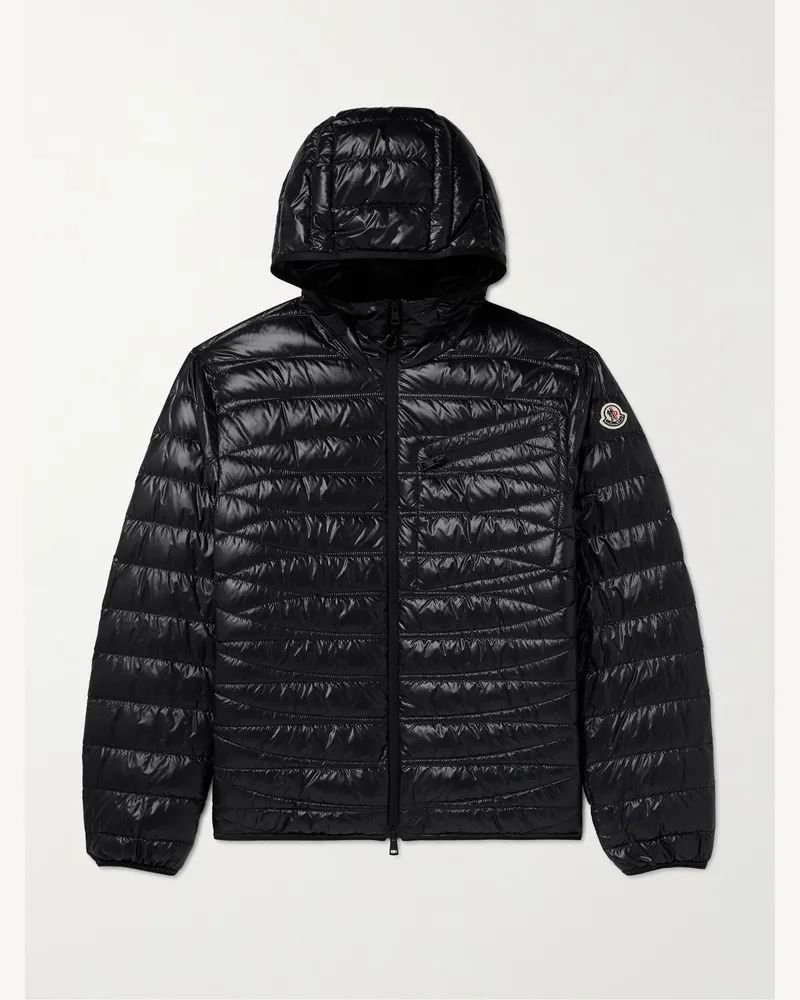 Moncler Levanter Daunenjacke aus gestepptem Shell Schwarz