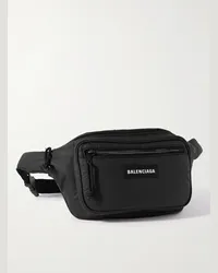 Balenciaga Explorer Gürteltasche aus Nylon mit Logoapplikation Schwarz