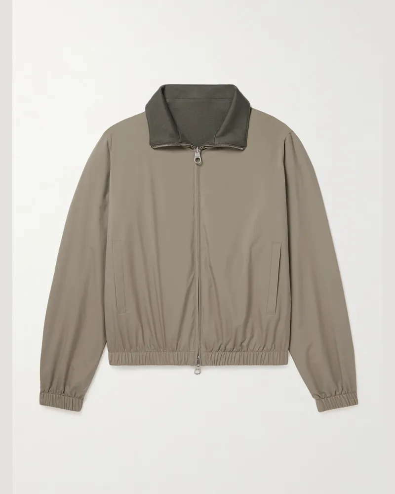 Loro Piana Wendbare Bomberjacke aus Windmate®-Storm-System®-Shell und Kaschmir Braun