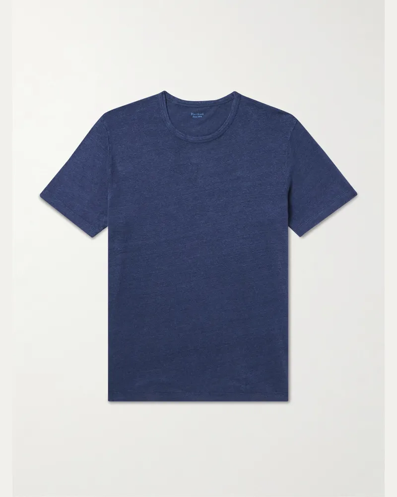 Hartford T-Shirt aus Leinen Blau