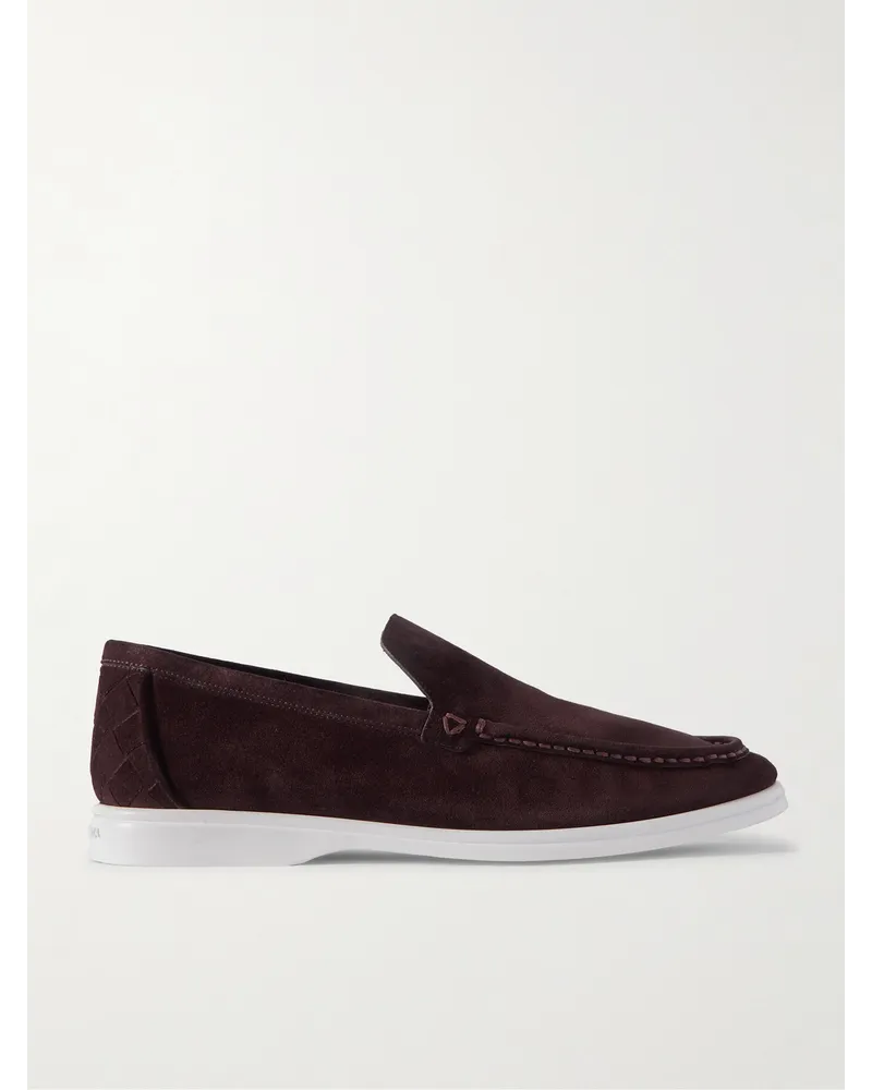 Bottega Veneta Astaire Loafers aus Veloursleder Braun