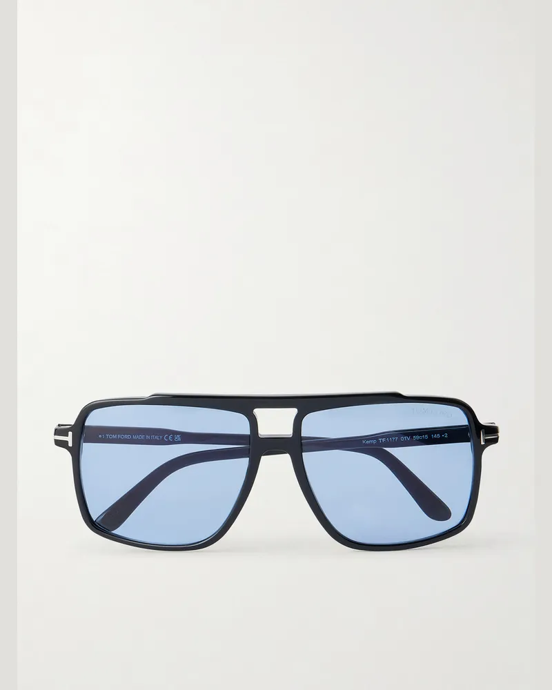 Tom Ford Kemp Aviator-Style Acetate Sunglasses Black