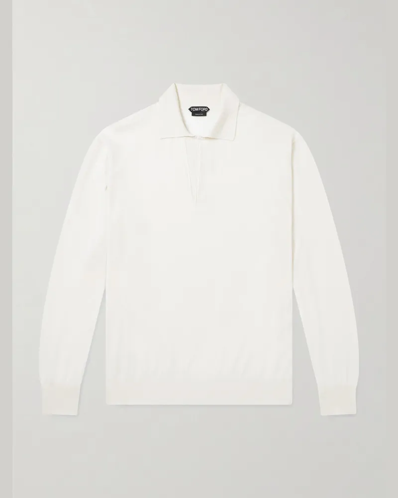 Tom Ford Cashmere Polo Shirt White