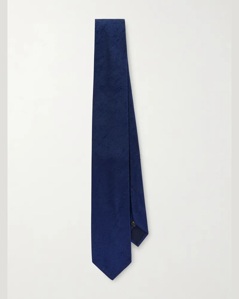 Rubinacci 9cm Silk Tie Blue