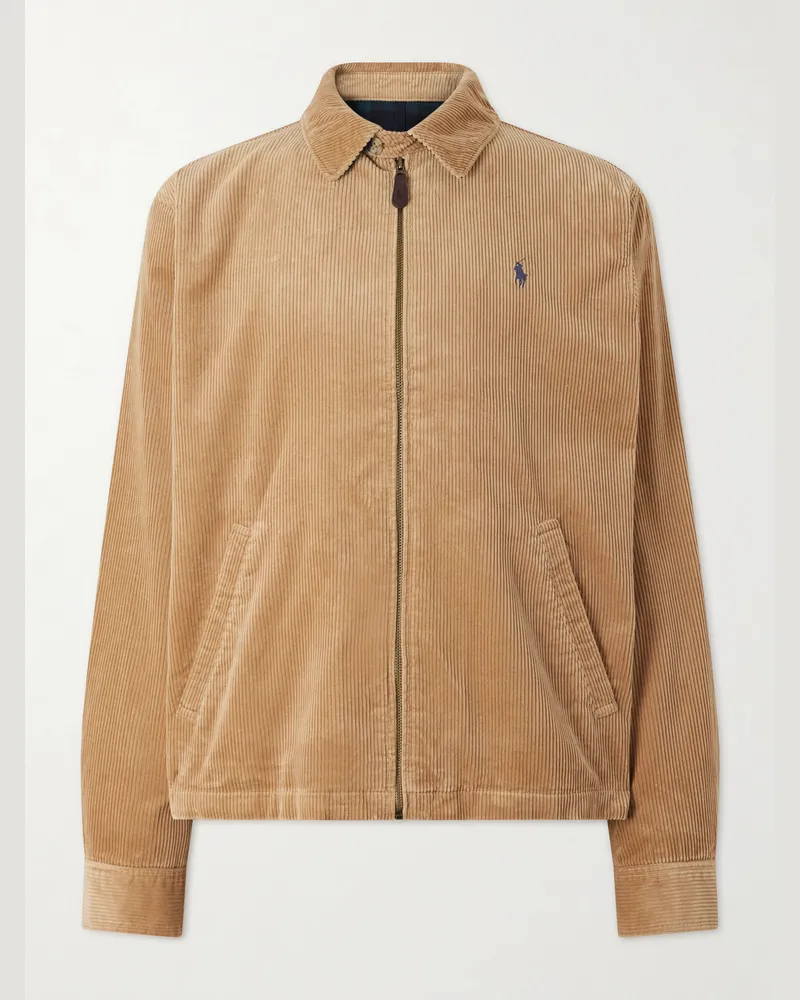 Ralph Lauren Cotton-Corduroy Bomber Jacket Neutrals