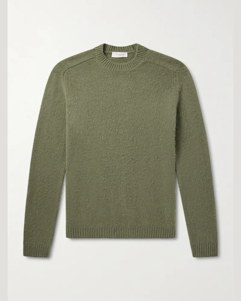 Boglioli Slim-Fit Wool and Cashmere-Blend Sweater Green