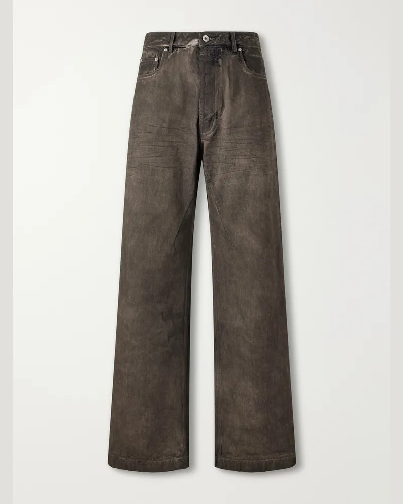 DRKSHDW by Rick Owens Geth Wide-Leg Jeans Brown