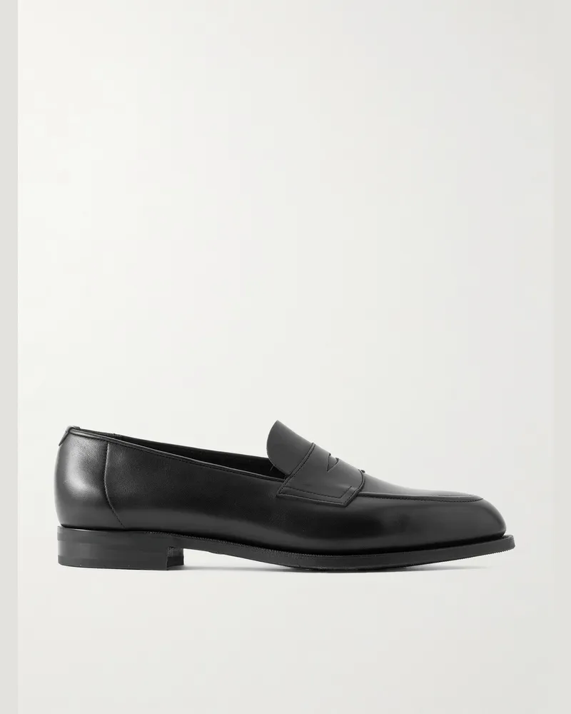 Edward Green Piccadilly Leather Penny Loafers Black