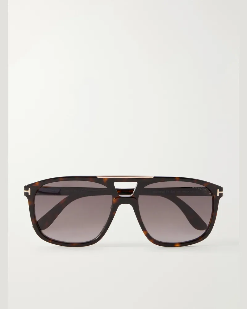 Tom Ford Brianna 02 Aviator-Style Acetate Sunglasses Brown