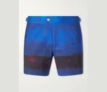 Straight-Leg Mid-Length Dégradé Swim Shorts
