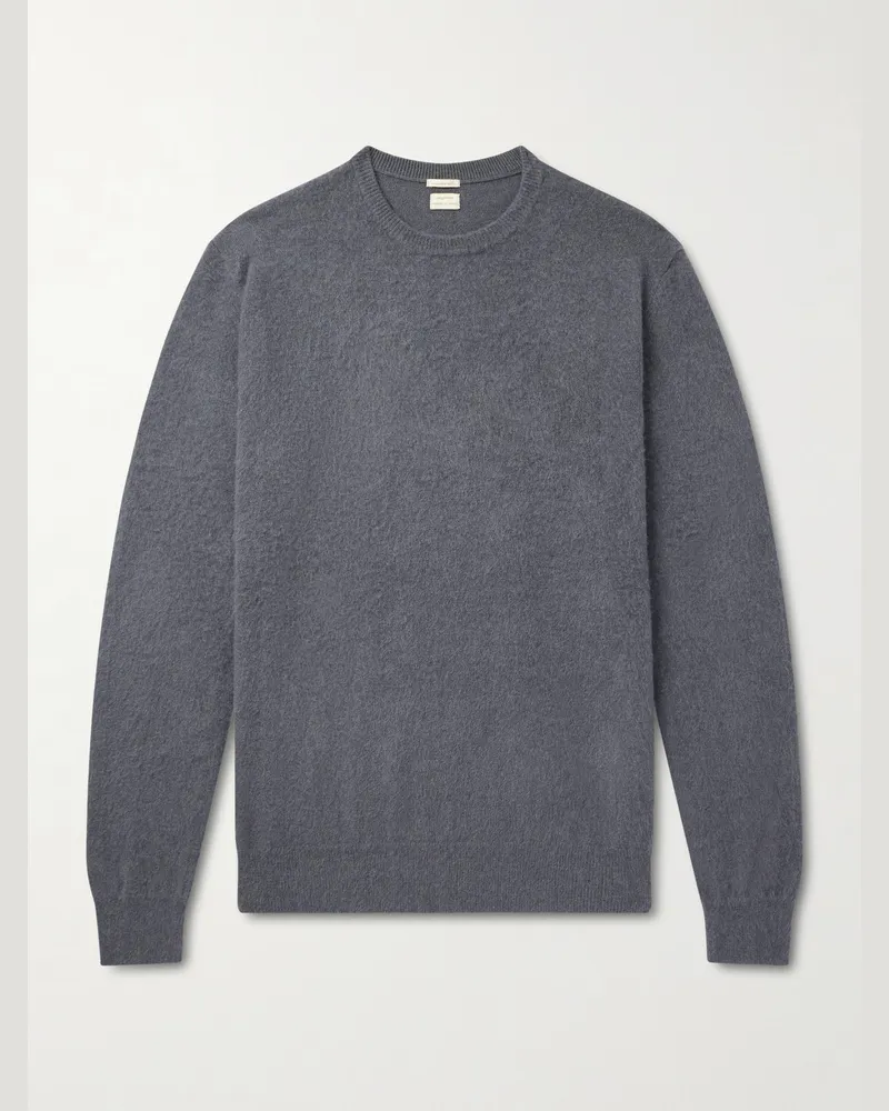 Massimo Alba Kane Pullover aus gebürstetem Kaschmir Grau