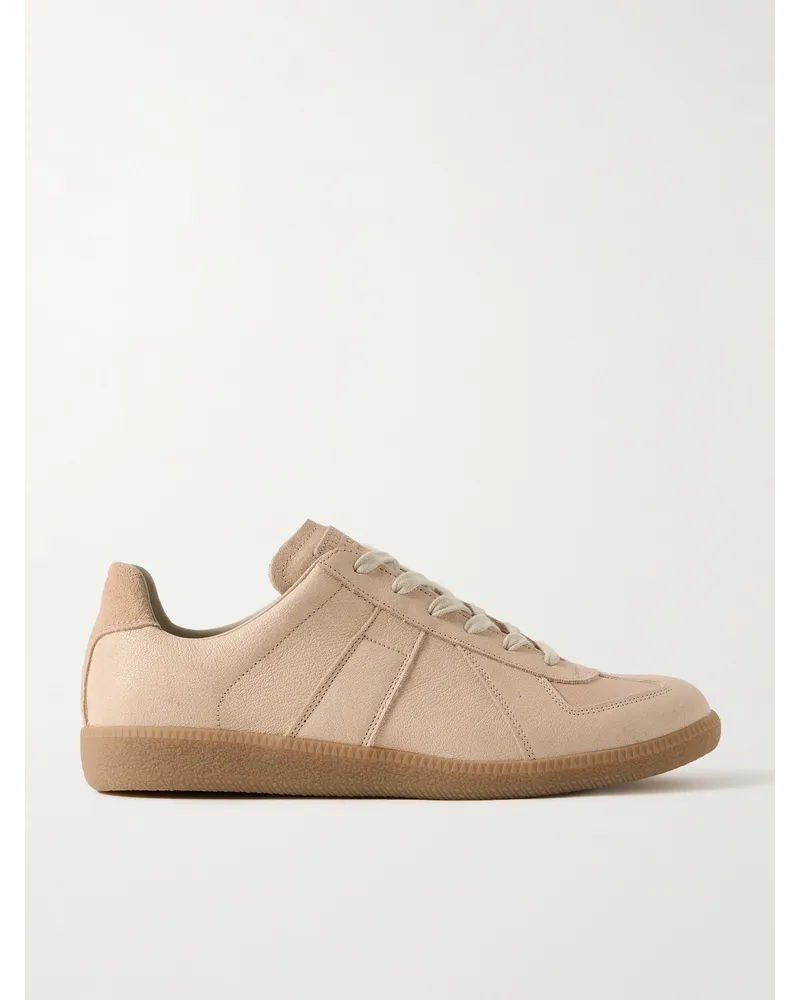 Maison Margiela Replica Sneakers aus Leder mit Velourslederbesatz Neutral