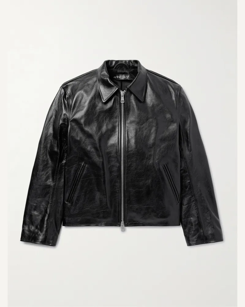 Our Legacy Mini Blouson aus Leder Schwarz