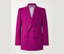 Slim-Fit Double-Breasted Wool-Twill Blazer