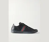 Coda Webbing-Trimmed Leather Sneakers