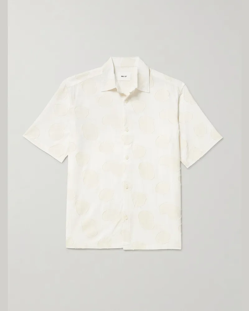 NN 07 Freddy 5715 Fil Coupé Organic Cotton Shirt Neutrals