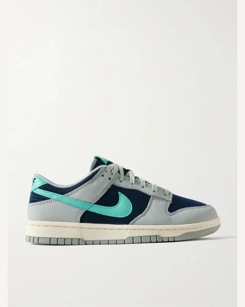 Nike Dunk Low Retro Sneakers aus Leder und Twill Blau