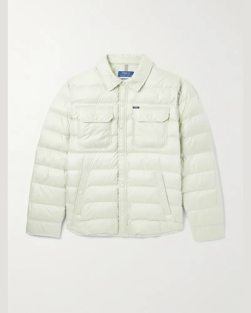 Ralph Lauren Schmal geschnittene Steppjacke aus wattiertem Shell Neutral