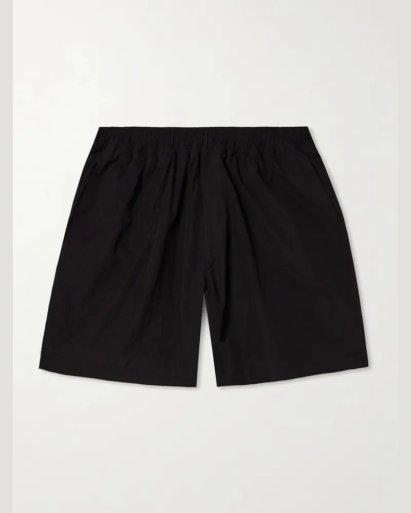 SSAM Weit geschnittene Shorts aus technischem Shell Schwarz