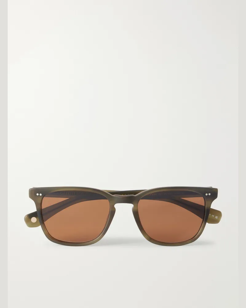 Garrett Leight Earvin Square-Frame Acetate Sunglasses Green