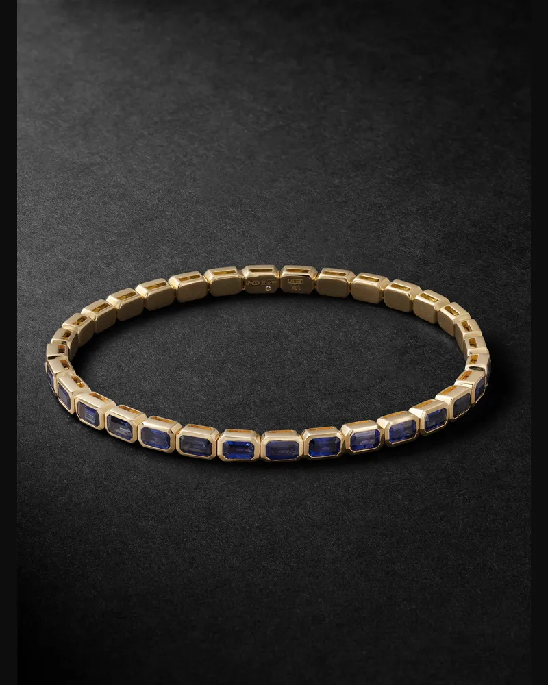 SHAY Tennisarmband aus 18 Karat Gold mit Saphiren Gold