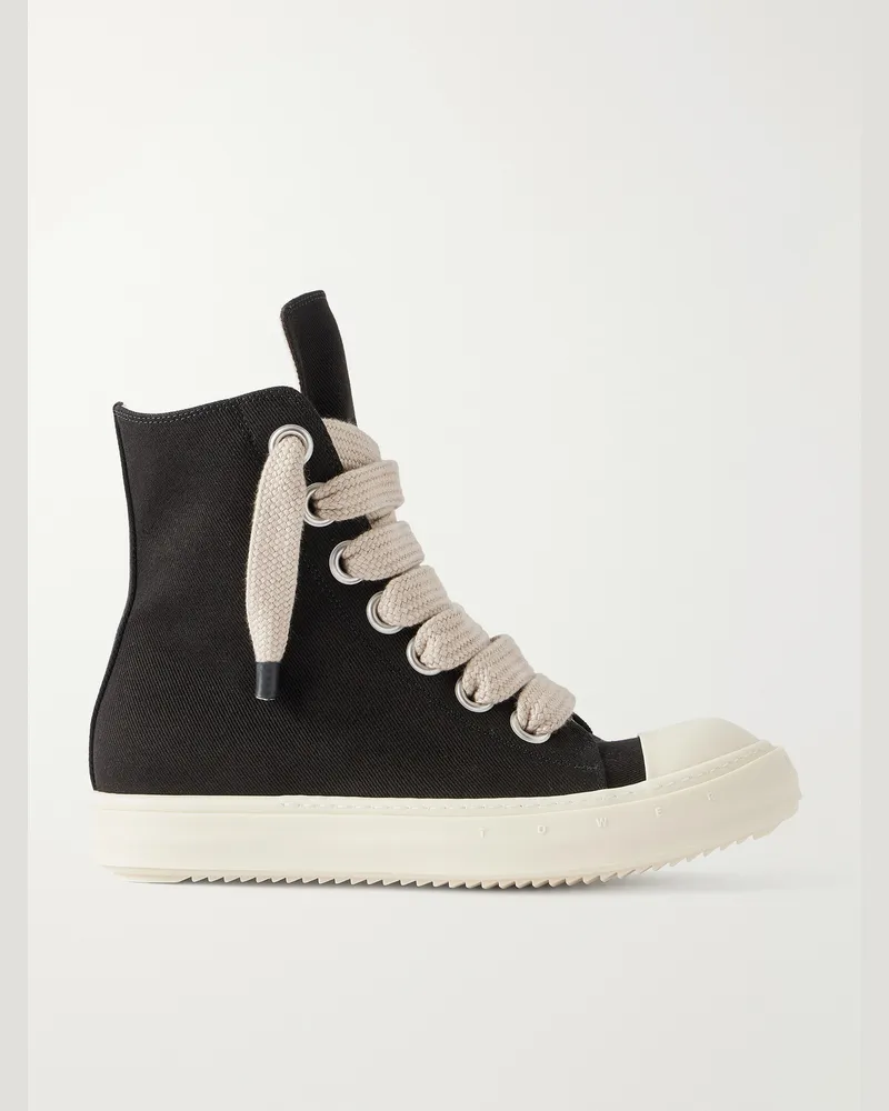 DRKSHDW by Rick Owens Jumbolace Denim Sneakers Black
