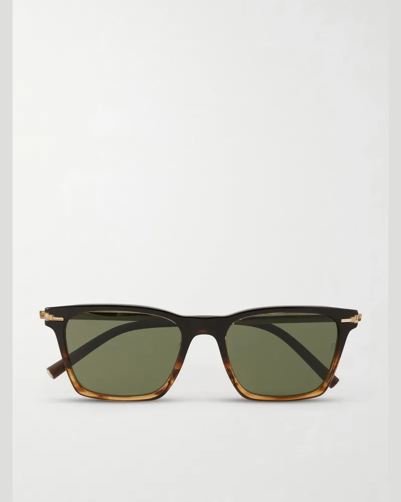 Oliver Peoples R-19 D-Frame Acetate and Gold-Tone Sunglasses Brown
