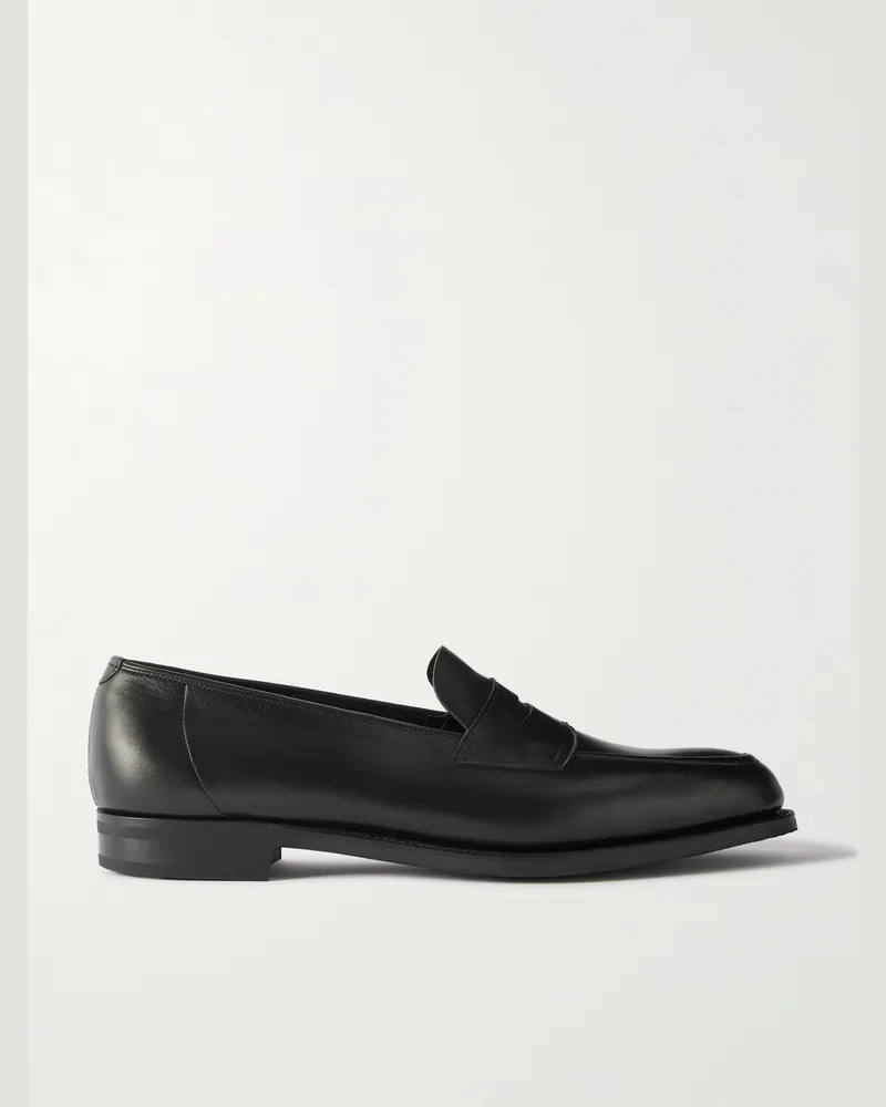 Edward Green Piccadilly Leather Penny Loafers Black