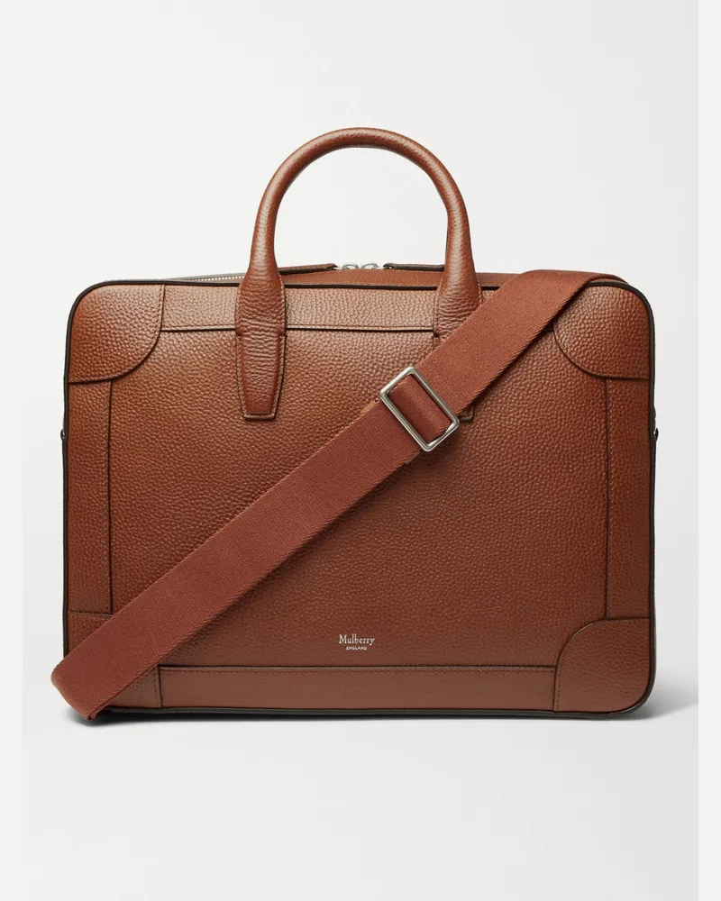 Mulberry Belgrave Full-Grain Leather Briefcase Brown
