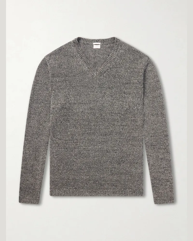 Massimo Alba Leo Knitted Linen Sweater Gray