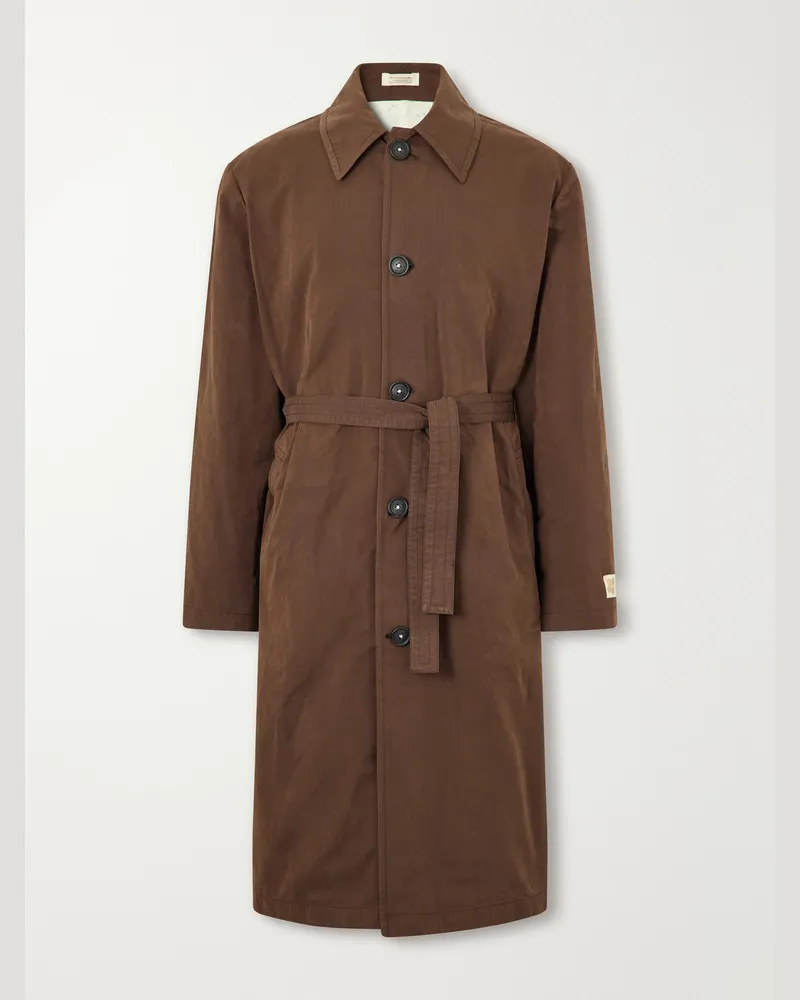 Massimo Alba Mustang Woven Trench Coat Brown
