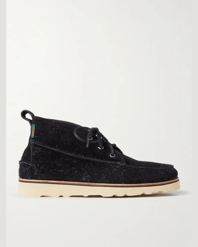 G.H. Bass & Co. Camp Moc III Ranger Desert Boots aus strukturiertem Veloursleder Schwarz