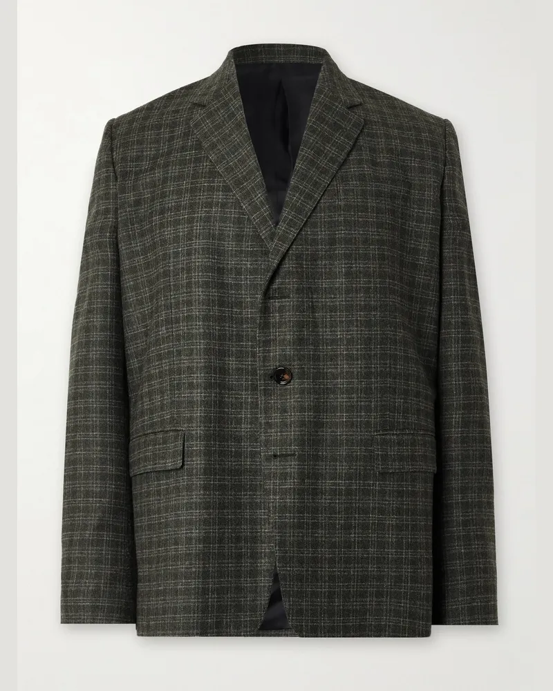 Celine Jacke aus Woll-Bouclé Grün