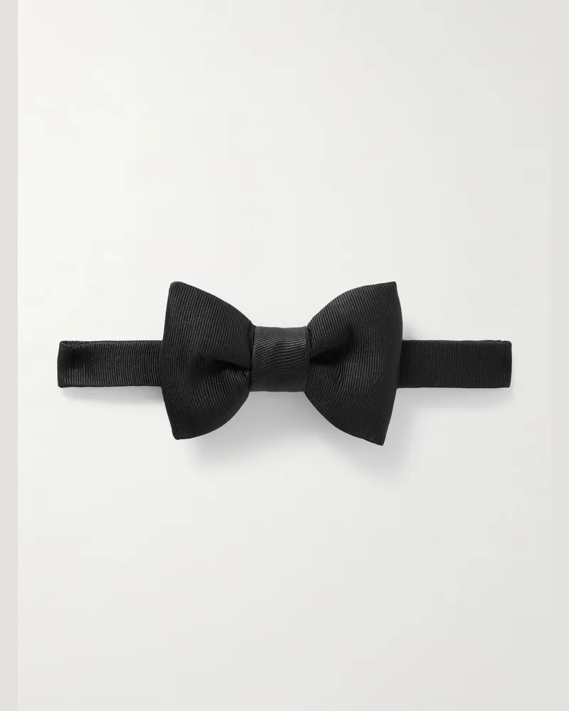 Tom Ford Vorgebundene Fliege aus Seidenripsband Schwarz