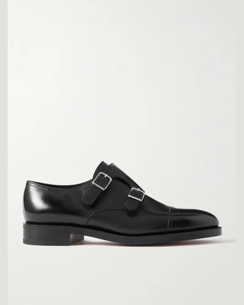 John Lobb William Schuhe aus Leder mit Monkstrap Schwarz