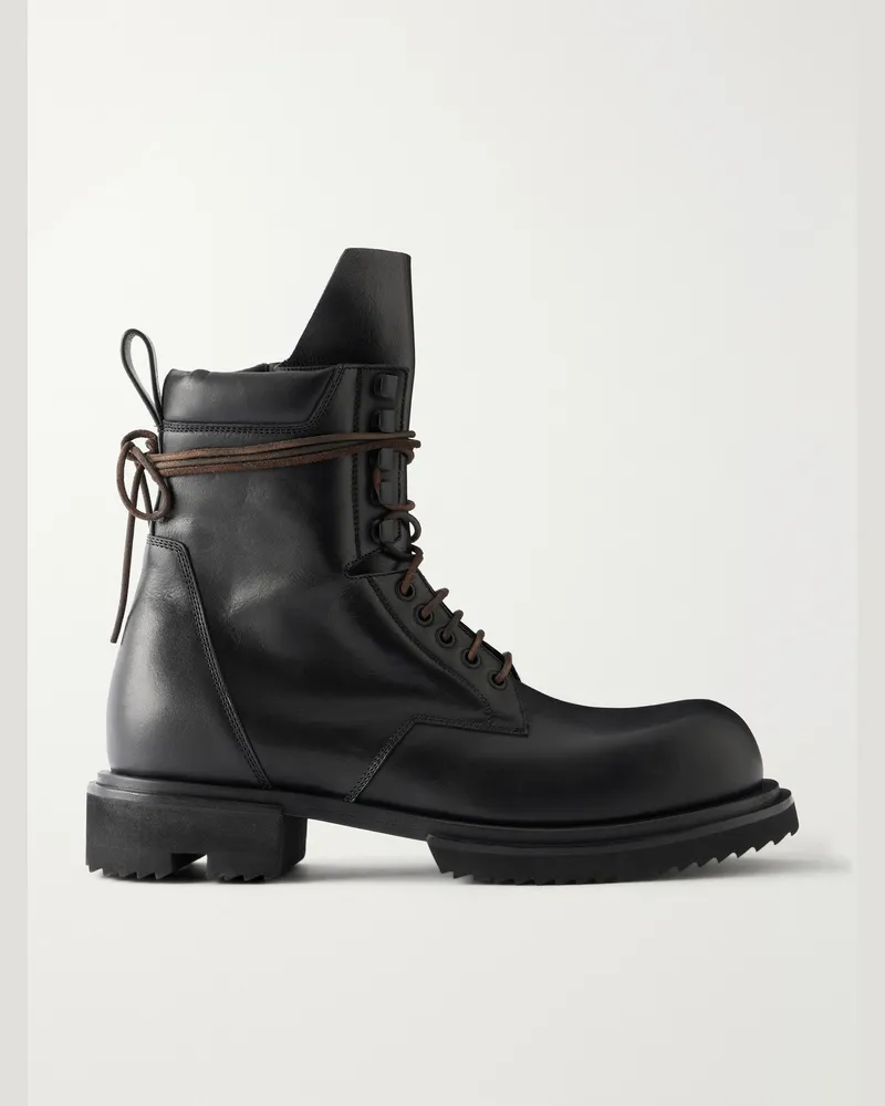 Rick Owens Army Gabe Leather Boots Black