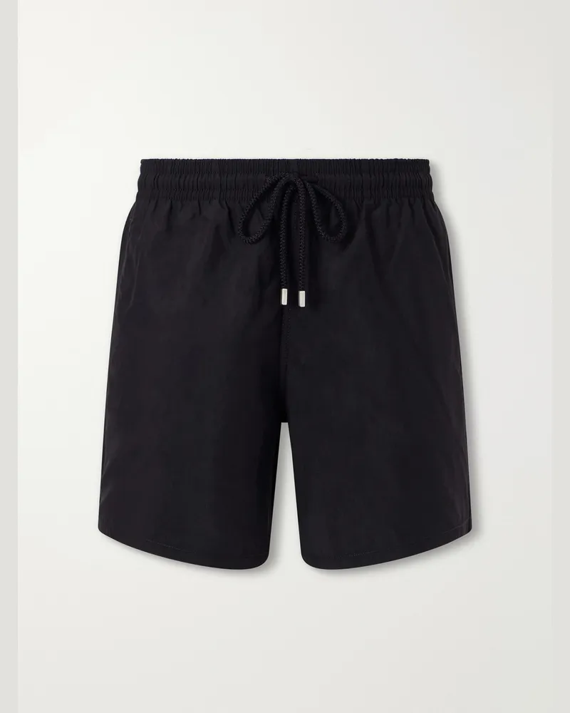 Vilebrequin Moorea Straight-Leg Mid-Length ECONYL® Swim Shorts Black
