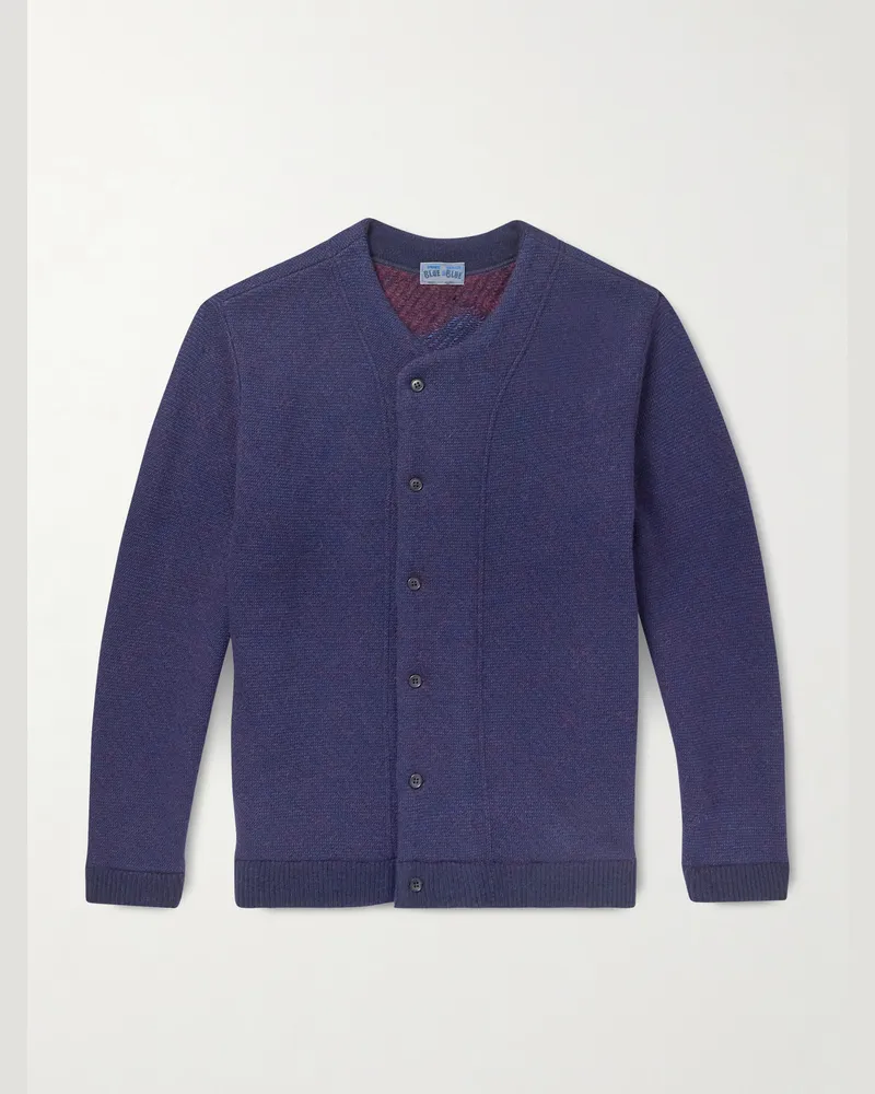Blue Blue Japan Intarsia Wool-Blend Cardigan Blue