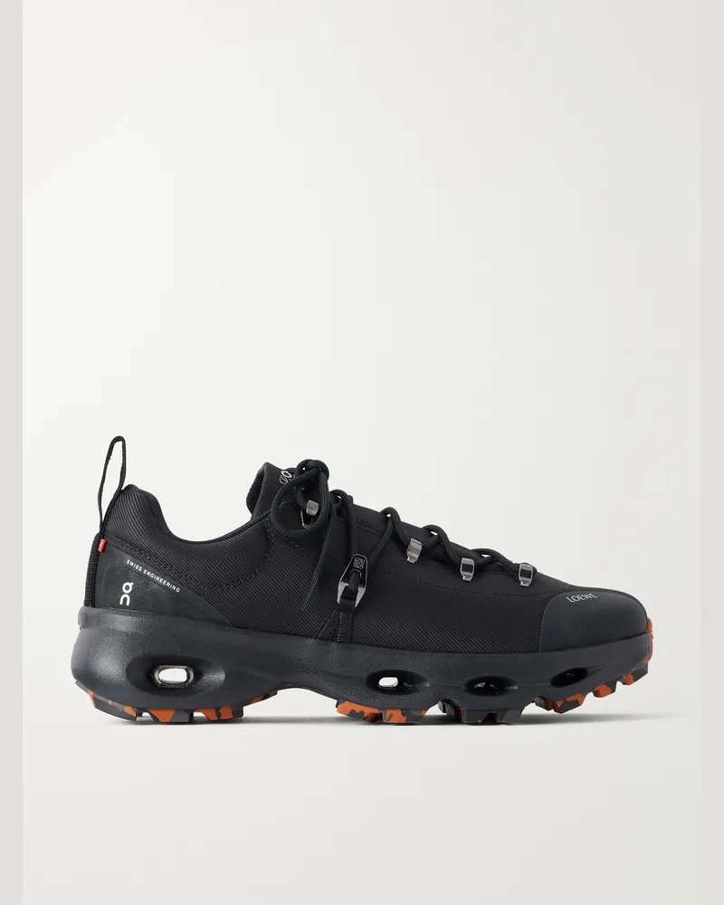 Loewe On Cloudsolo Hiker Rubber-Trimmed Twill Sneakers Black