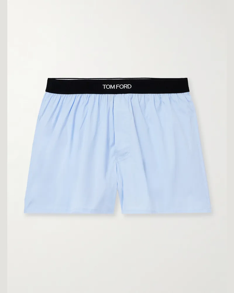 Tom Ford Boxershorts aus Stretch-Baumwolle Blau