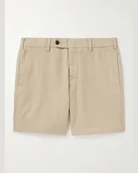 Sid Mashburn Gerade geschnittene Shorts aus Baumwoll-Twill in Stückfärbung Neutral