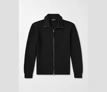 Wool-Blend Zip-Up Cardigan