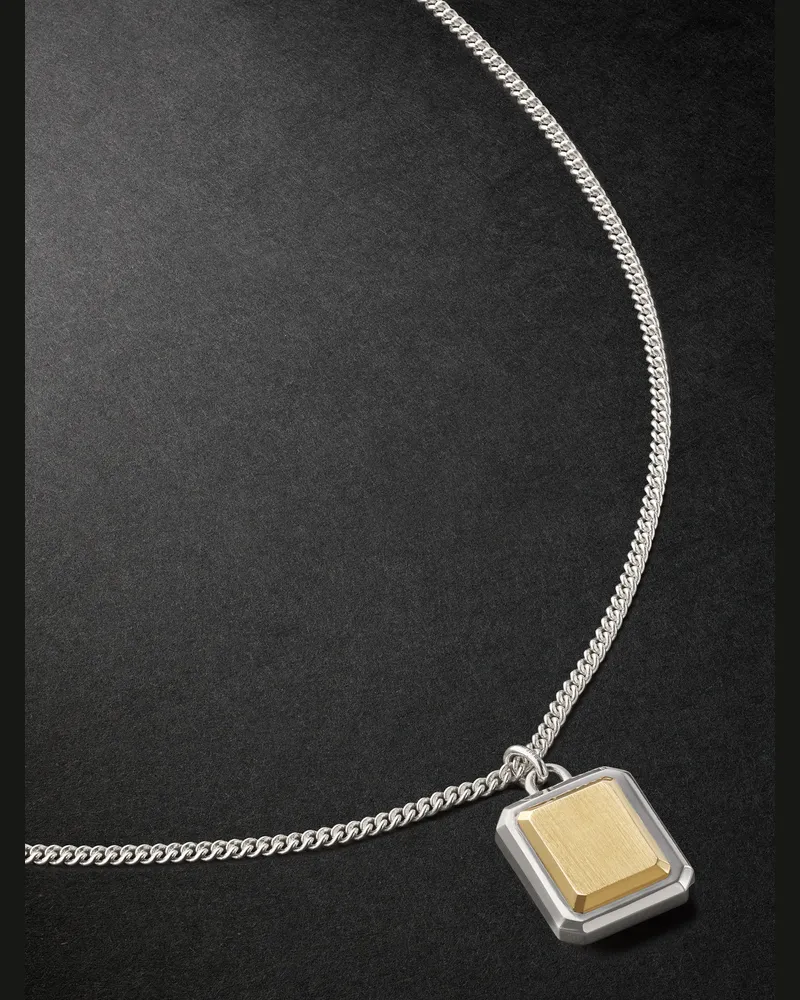 M. Cohen Pira Kette aus Sterlingsilber und 18 Karat Gold Gold