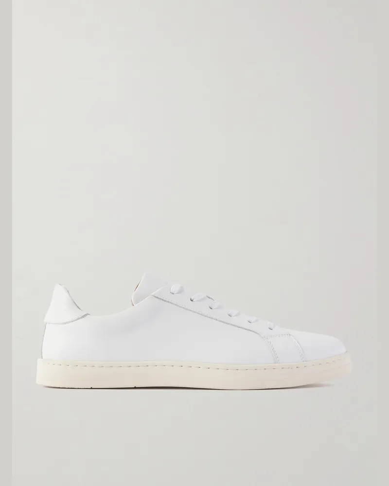 George Cleverley Jack III Sneakers aus Leder Weiß