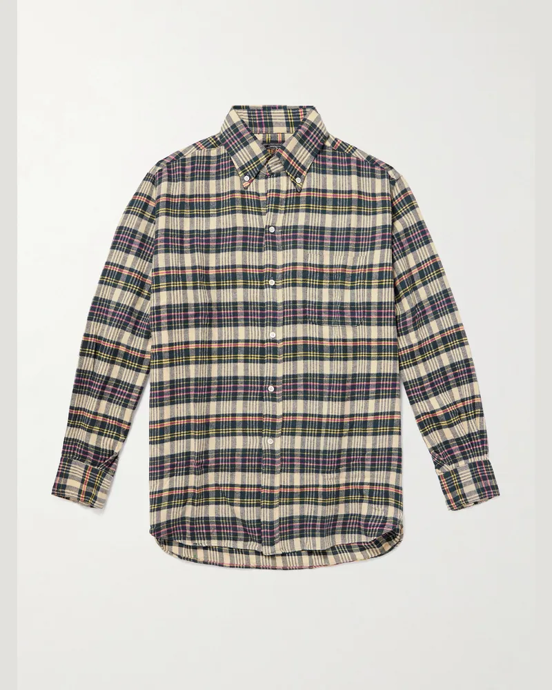 Beams Plus Kariertes Hemd aus Baumwollflanell Neutral