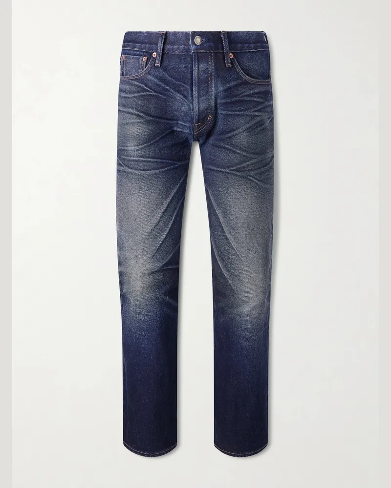 Tom Ford Straight-Leg Selvedge Jeans Blue