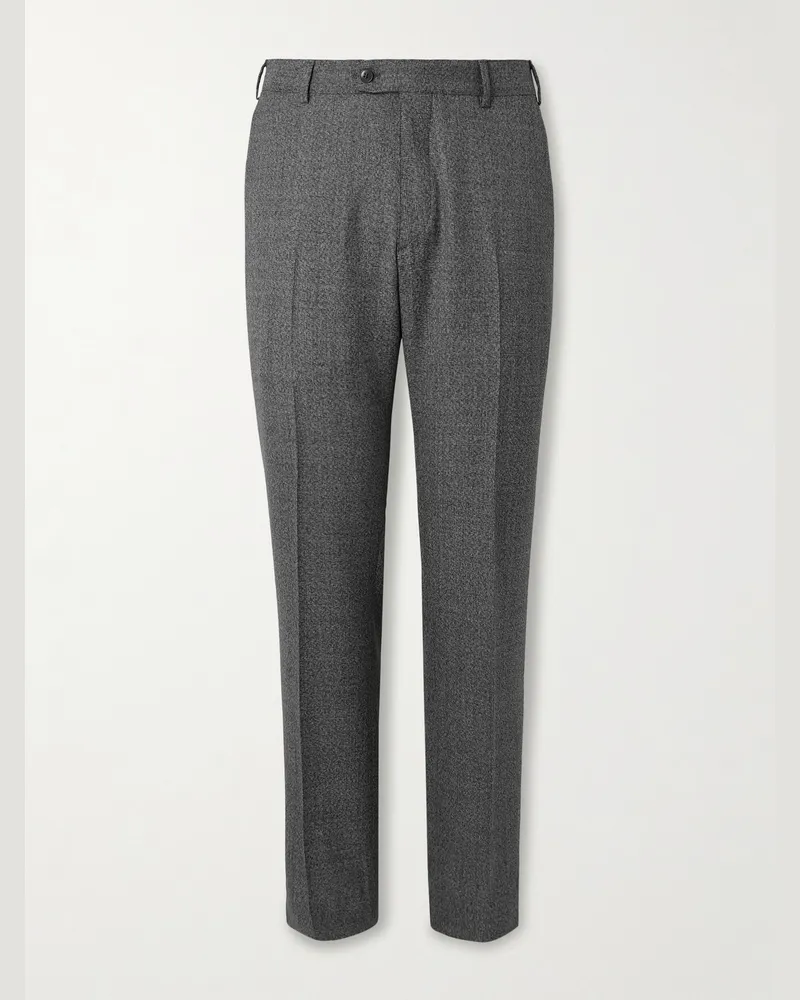 Brioni Gerade geschnittene Hose aus Wolle Schwarz