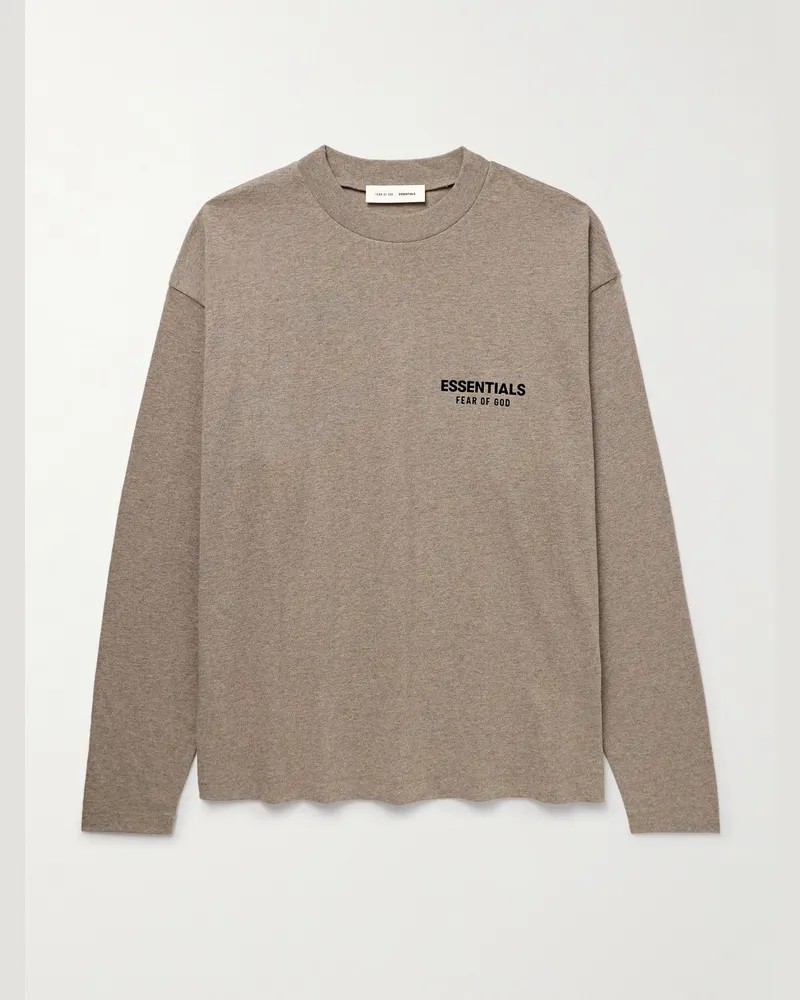 Fear of God Oberteil aus Baumwoll-Jersey mit Logoapplikation Braun